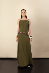 Vestido Fernanda khaki