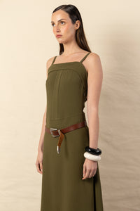 Vestido Fernanda khaki
