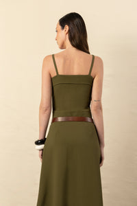 Vestido Fernanda khaki