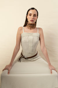 Vestido Fernanda beis
