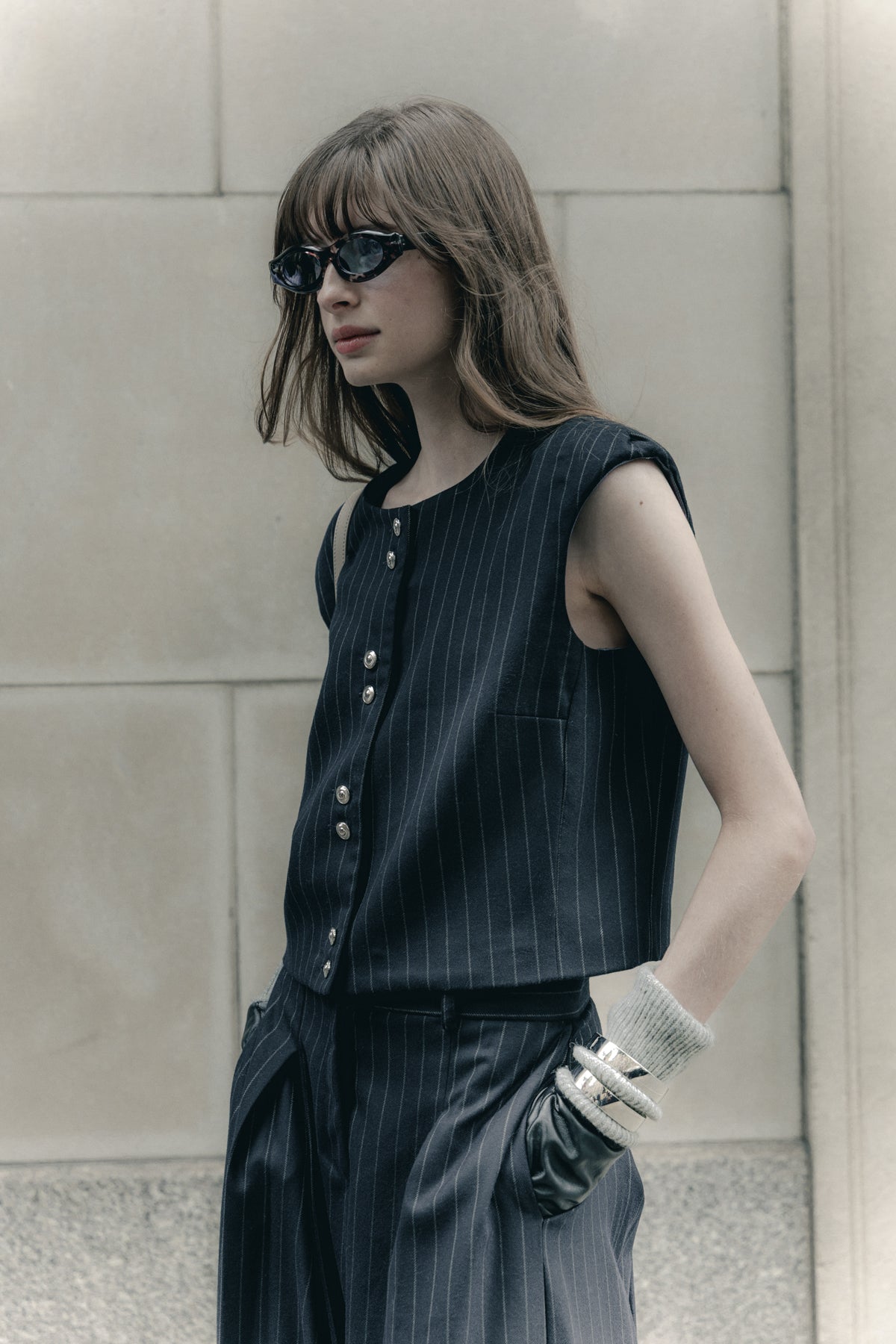 Veronica Navy Vest