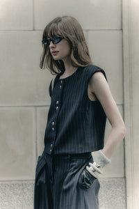 Veronica Navy Vest