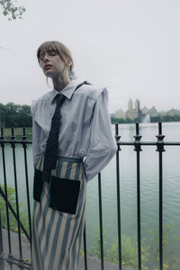 Claudia skirt with green stripes