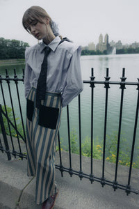 Claudia skirt with green stripes