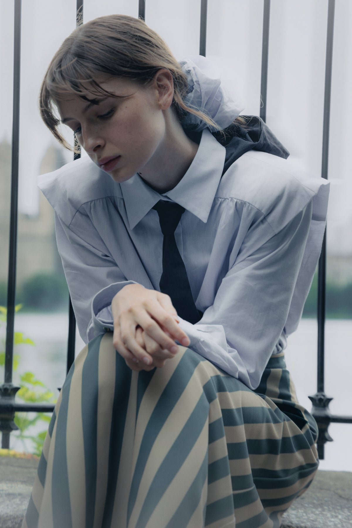 Marieta blue oxford shirt