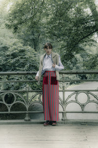 Claudia skirt with red stripes