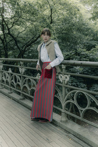 Claudia skirt with red stripes
