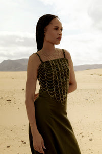 Vestido Fernanda khaki