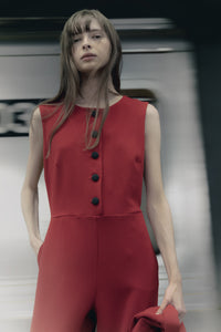 Steph red jumpsuit