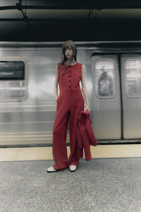 Steph red jumpsuit
