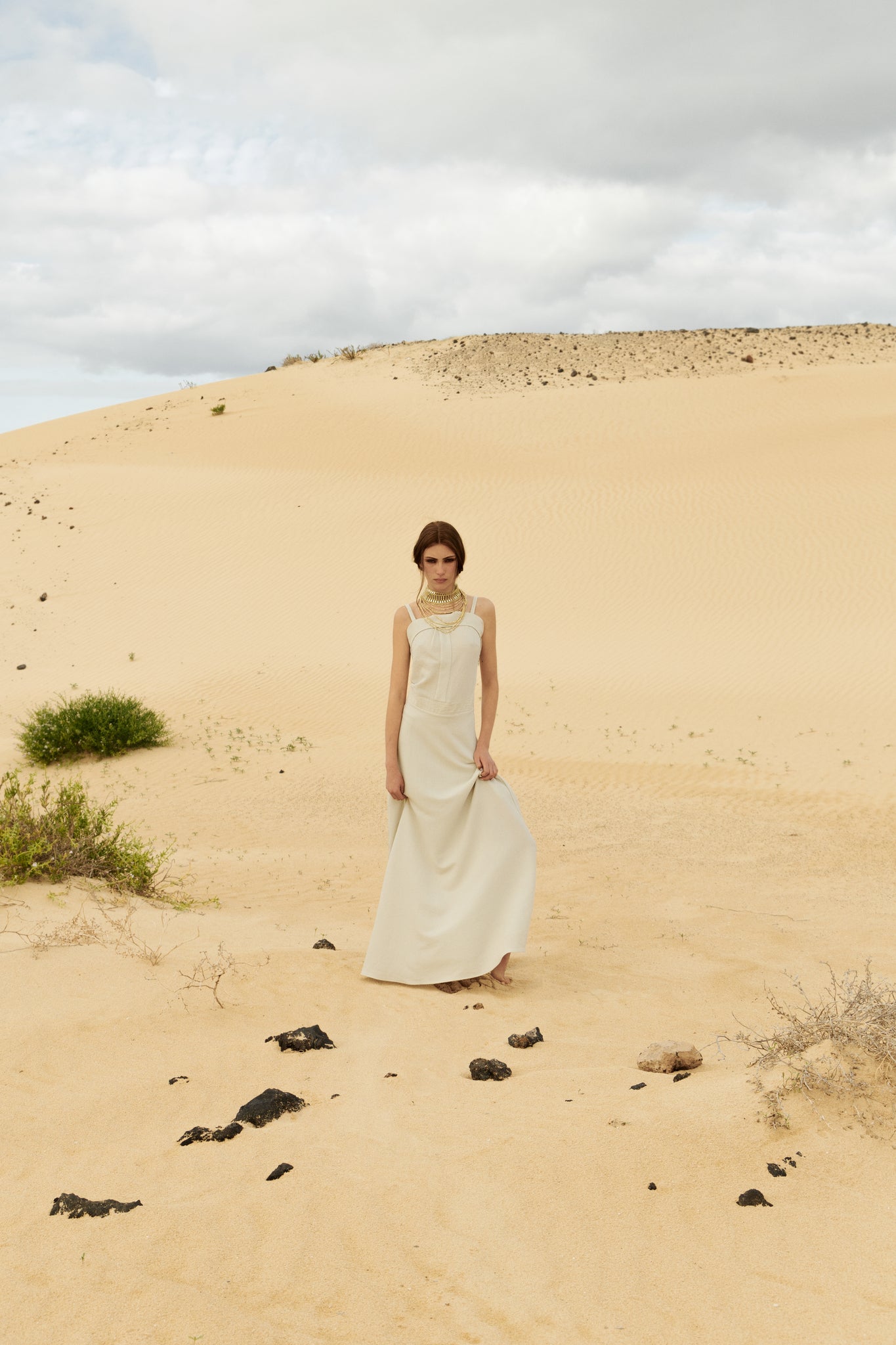 Vestido Fernanda beis