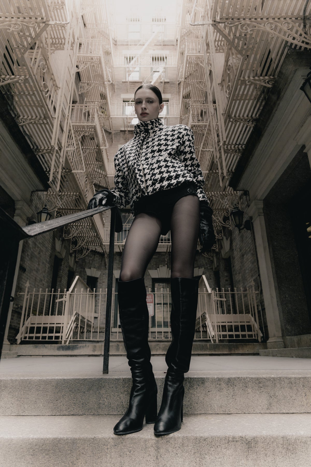 Bomber Valentina joya pata de gallo