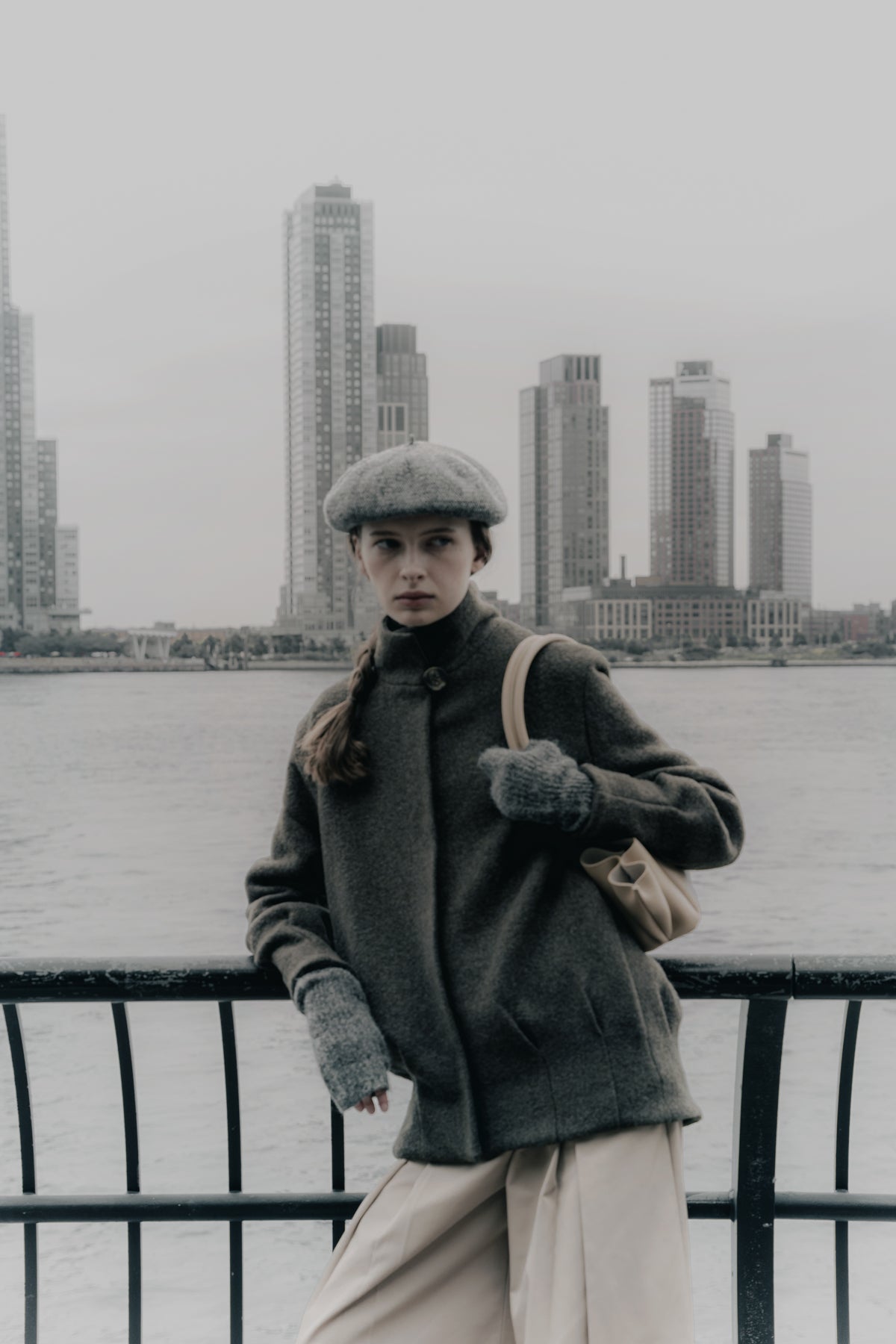 Green cooked wool Eva jacket