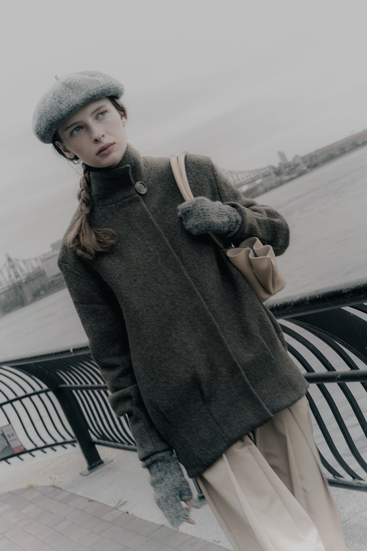 Green cooked wool Eva jacket