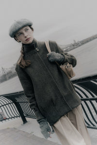 Green cooked wool Eva jacket