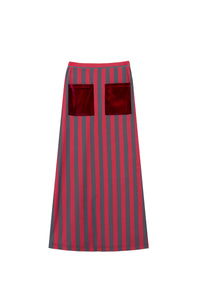 Claudia skirt with red stripes