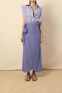 Camisa Marieta sin mangas rayas