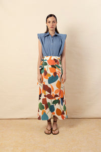 Camisa Marieta sin mangas denim