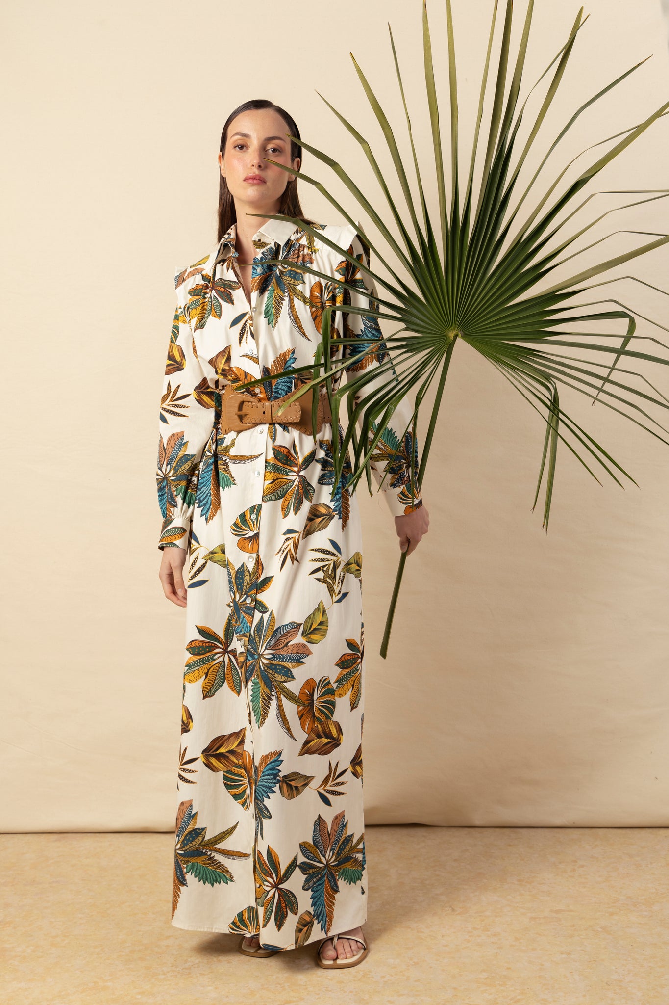 Vestido Marieta largo palmeras