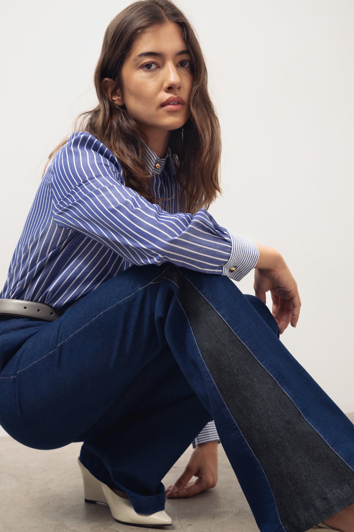 Pantalones Icíar denim slim marino