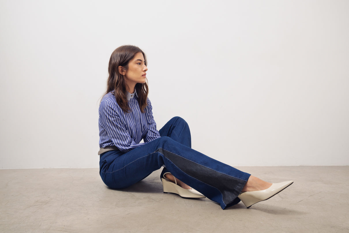 Pantalones Icíar denim slim marino