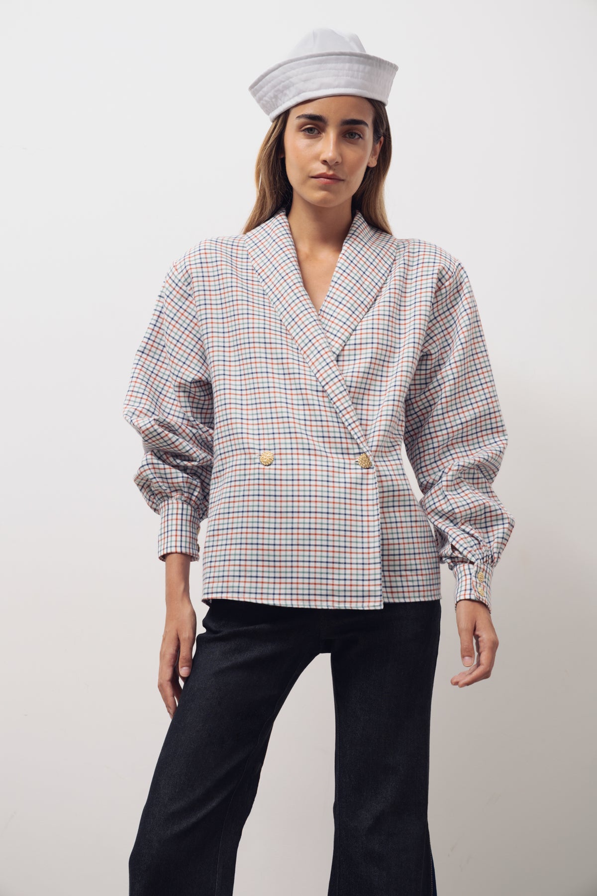Iulene viyella checked shirt