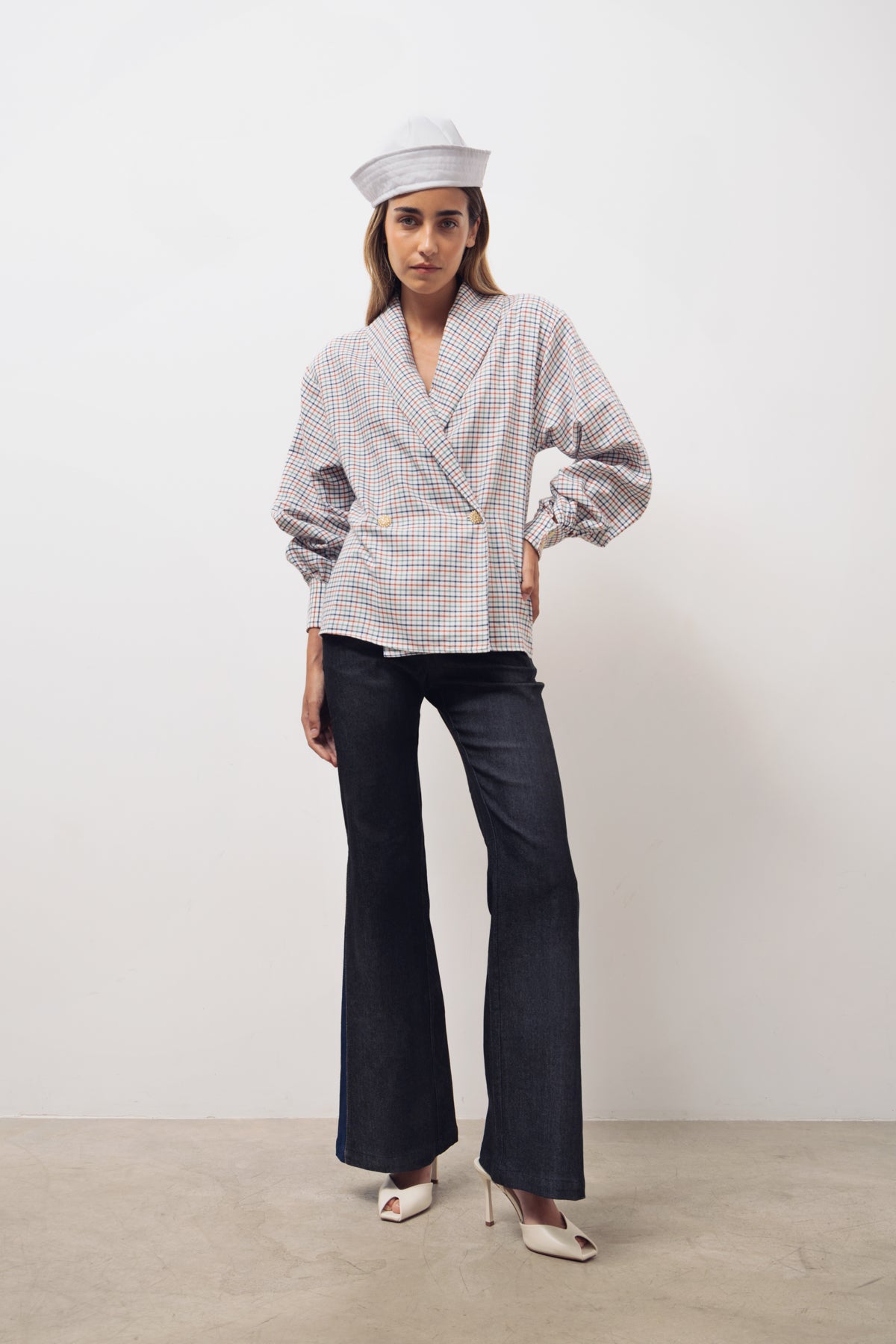 Iulene viyella checked shirt