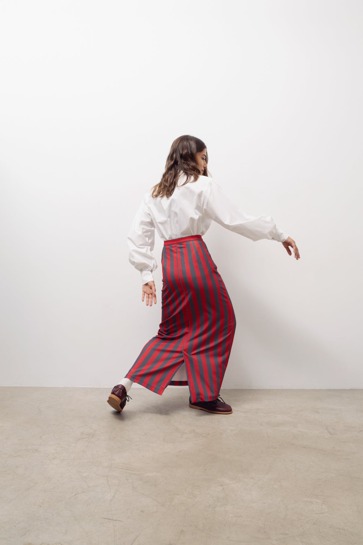 Claudia skirt with red stripes