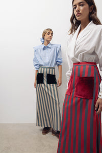 Claudia skirt with red stripes