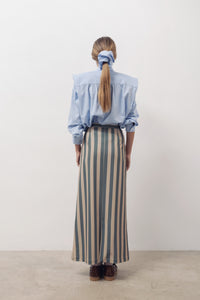 Claudia skirt with green stripes