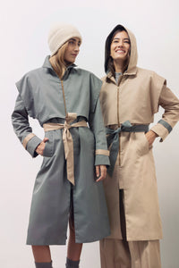 Gabardina Benedetta duo capucha beis