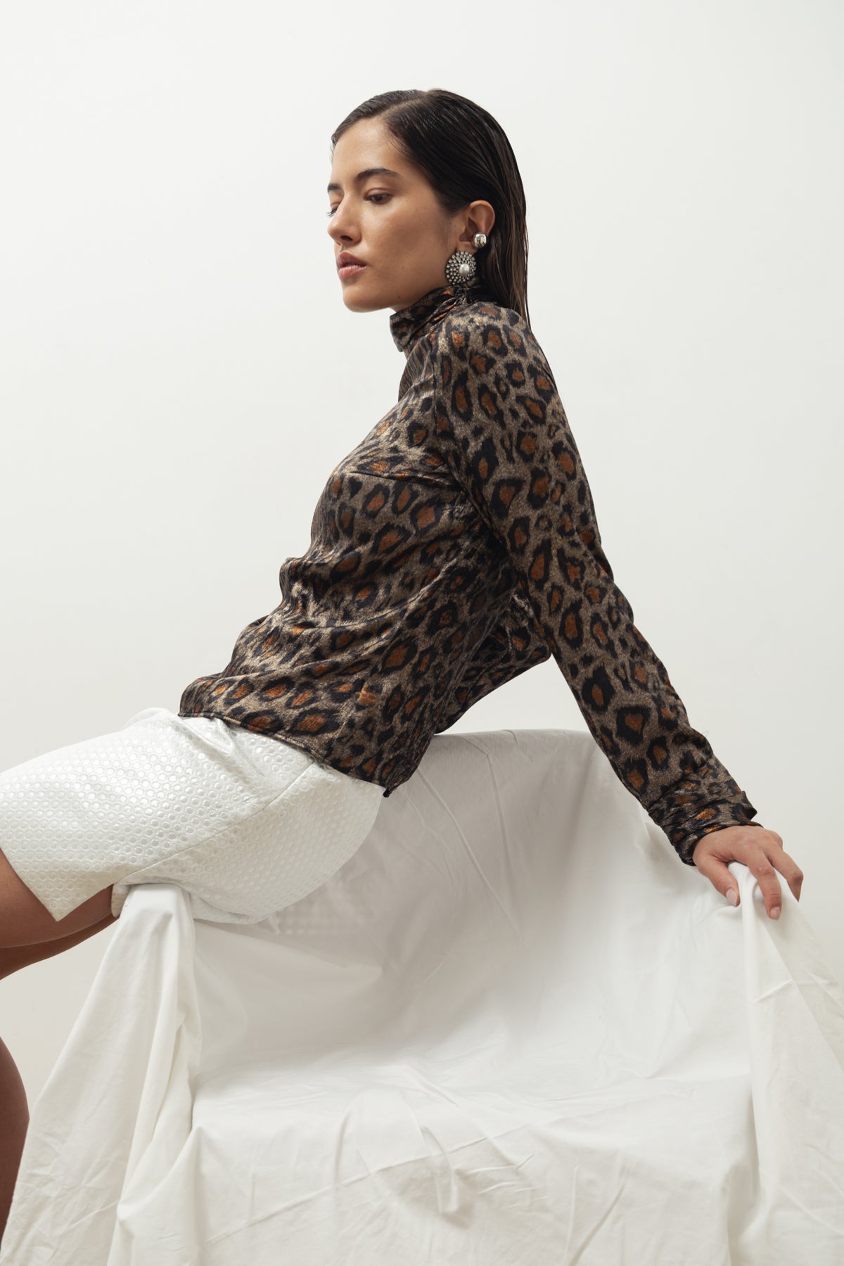 Blusa Crystal leopardo