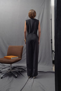 Steph charcoal grey jumpsuit