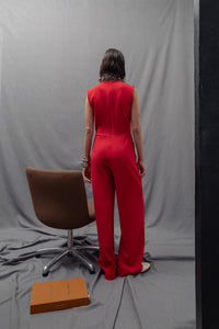 Steph red jumpsuit