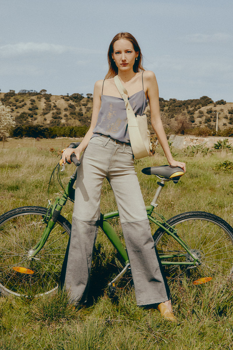 Pantalón Alba elastico gris