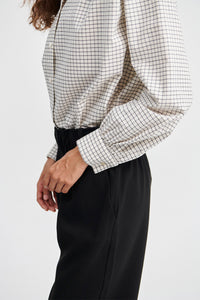 Camisa Marieta Cuadros Beige