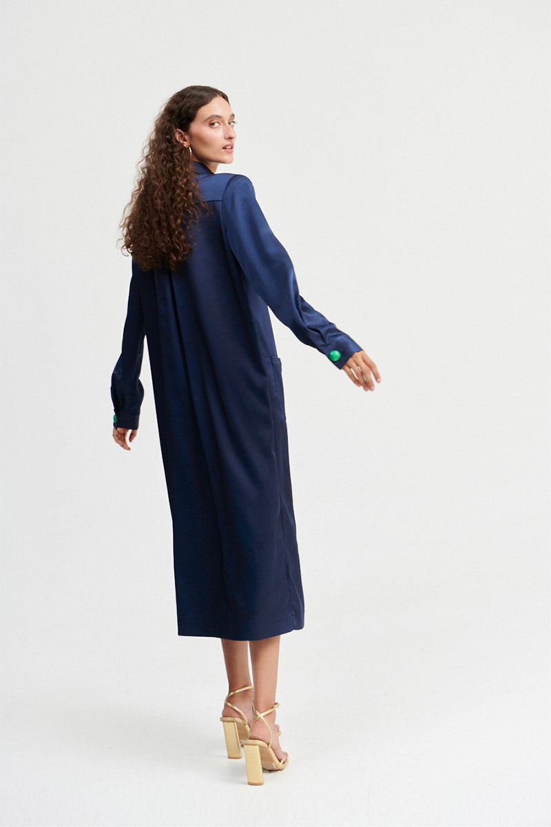 Vestido Giovanna Azul Marino