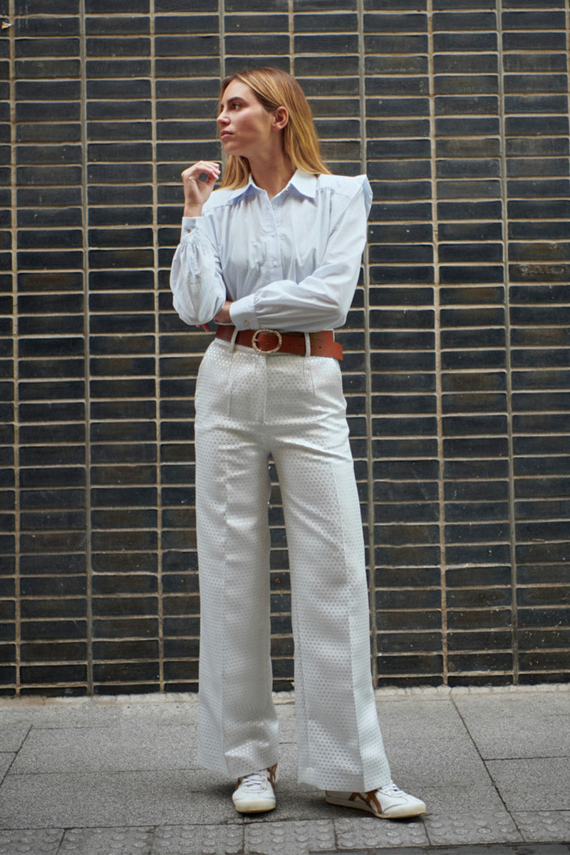 Camisa Marieta Gasa Azul