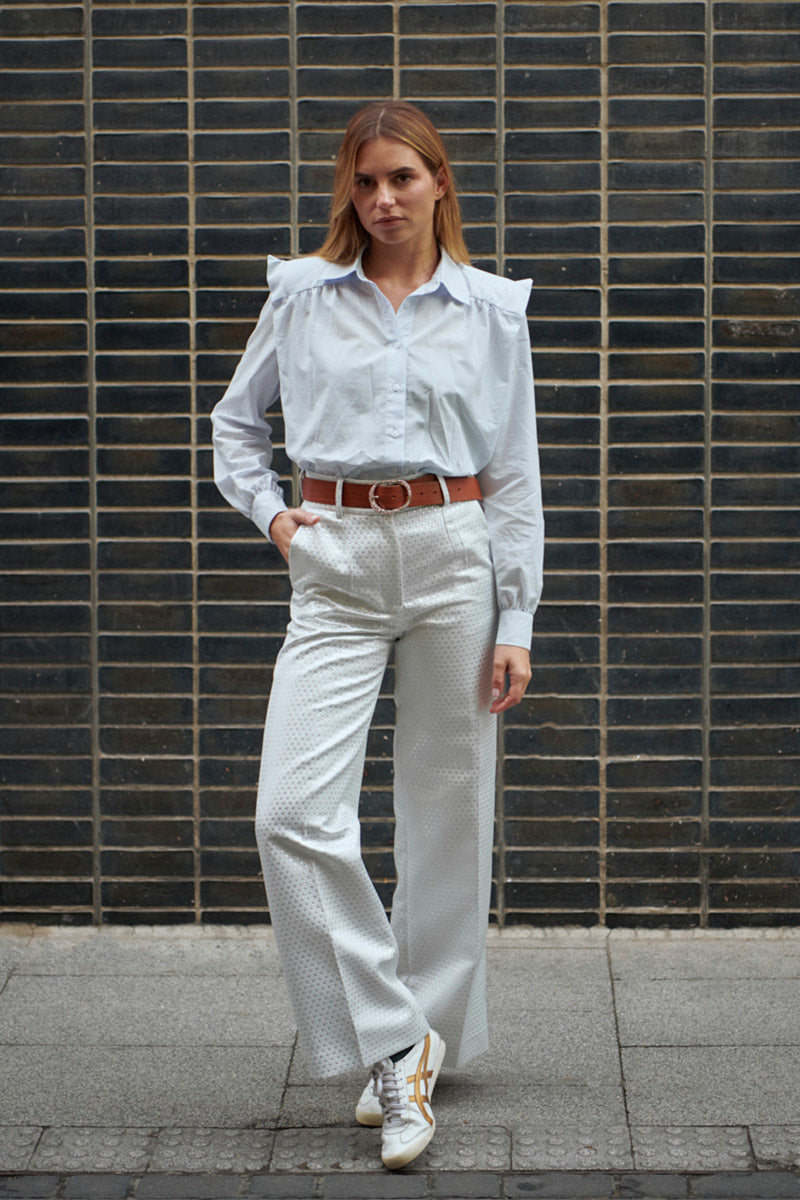 Camisa Marieta Gasa Azul