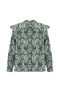 Camisa Miru Flores Verdes