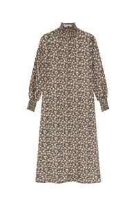Vestido Patricia Largo Flores Negras