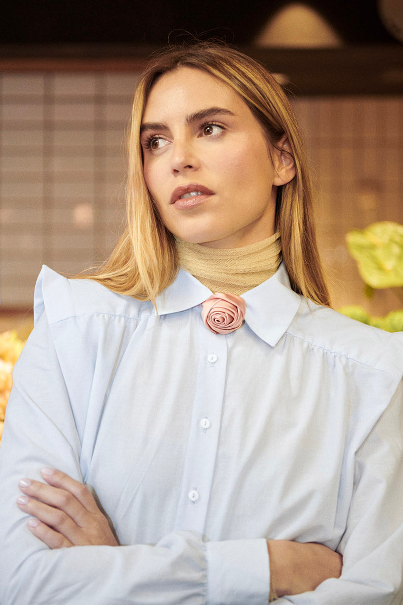 Camisa Marieta Gasa Azul