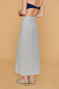 Falda Sole Rayas Azules