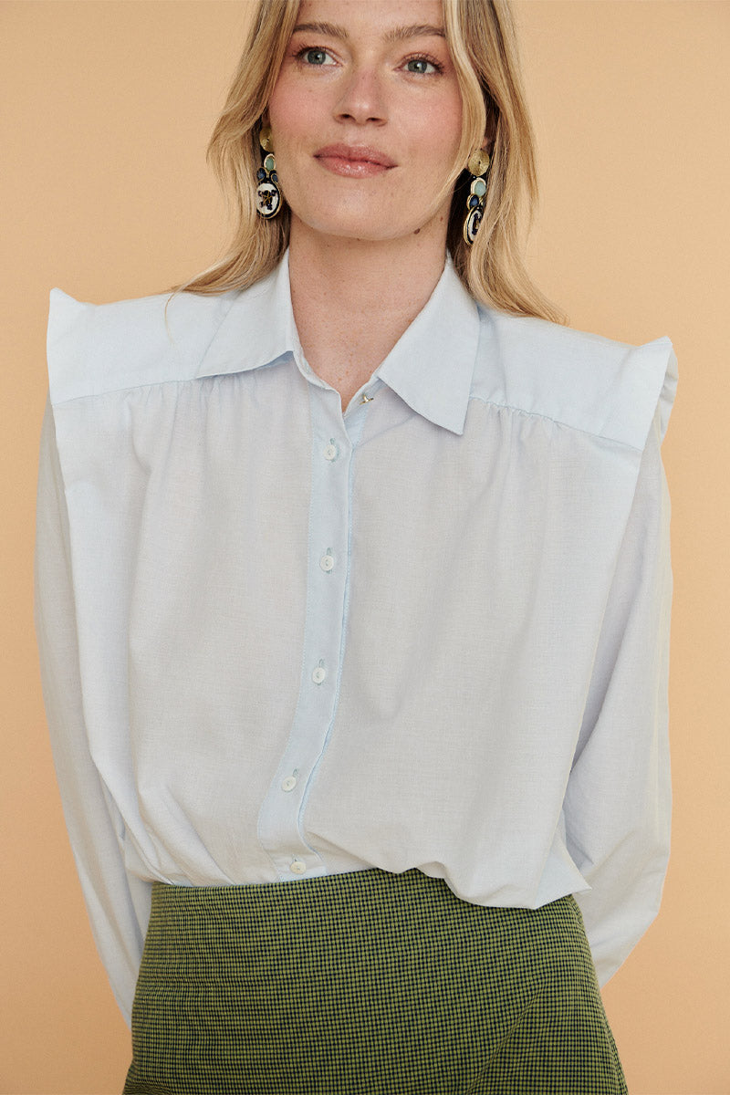 Camisa Marieta Gasa Azul