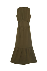Vestido Julieta Largo Caqui