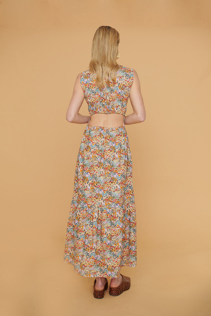 Vestido Julieta Multiflores Largo