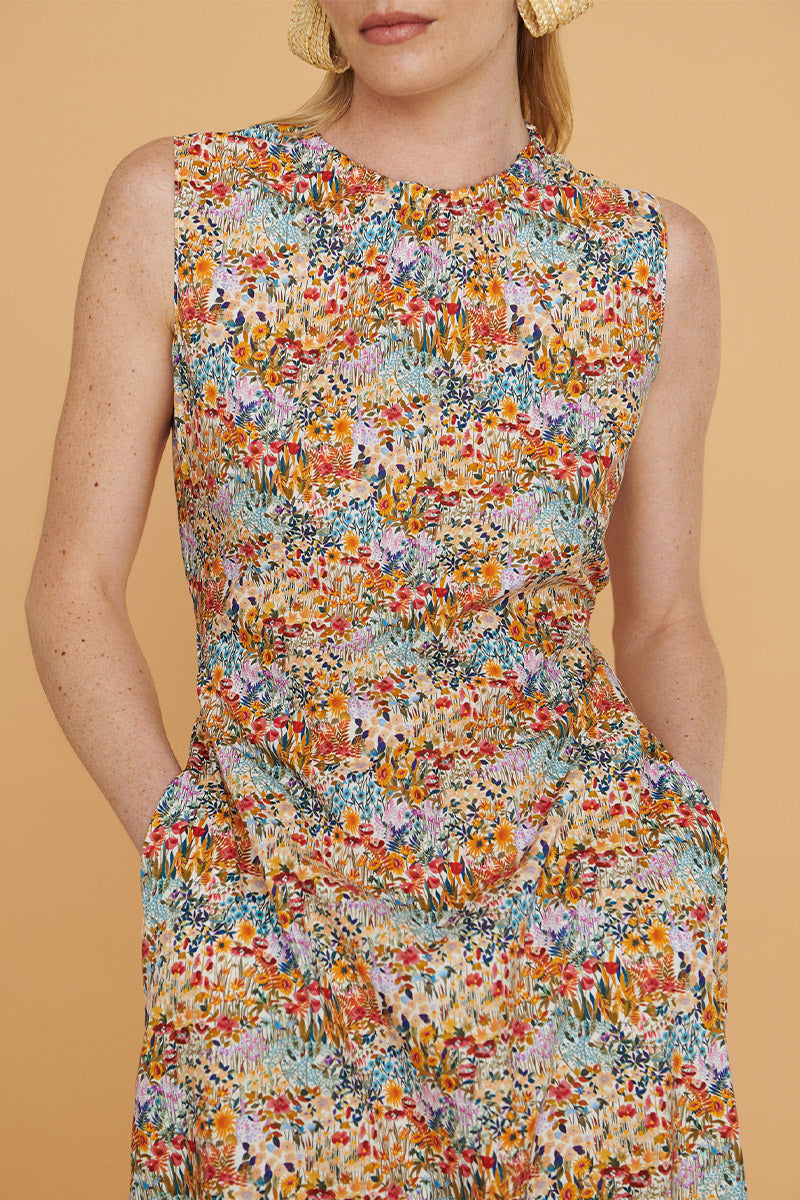 Vestido Julieta Multiflores Largo