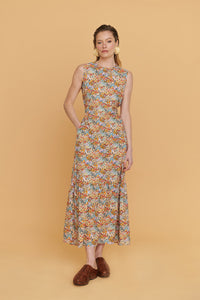 Vestido Julieta Multiflores Largo