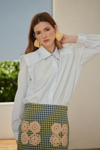 Camisa Marieta Gasa Azul