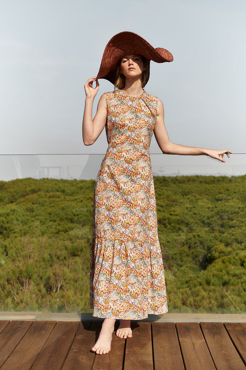 Vestido Julieta Multiflores Largo